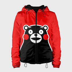 Куртка с капюшоном женская Kumamon Smile, цвет: 3D-черный