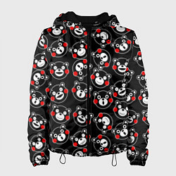 Куртка с капюшоном женская Kumamon Faces, цвет: 3D-черный