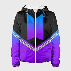 Куртка с капюшоном женская BTS: Neon Symbol, цвет: 3D-белый