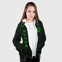Куртка с капюшоном женская RAZER, цвет: 3D-белый — фото 2