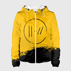 Куртка с капюшоном женская 21 Pilots: Yellow Logo, цвет: 3D-белый