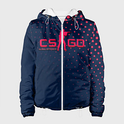 Куртка с капюшоном женская CS:GO Pink Dotted, цвет: 3D-белый