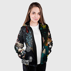 Куртка с капюшоном женская Моя геройская академия 1, цвет: 3D-черный — фото 2