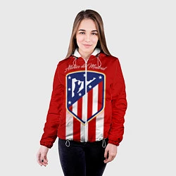 Куртка с капюшоном женская ФК Атлетико Мадрид, цвет: 3D-белый — фото 2