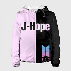 Куртка с капюшоном женская BTS J-hope, цвет: 3D-белый