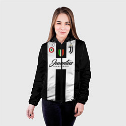 Куртка с капюшоном женская Ювентус, цвет: 3D-черный — фото 2