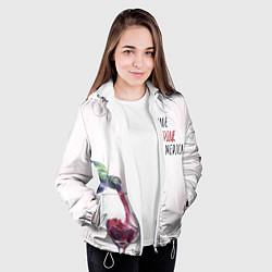 Куртка с капюшоном женская Моё сердце замерло, цвет: 3D-белый — фото 2