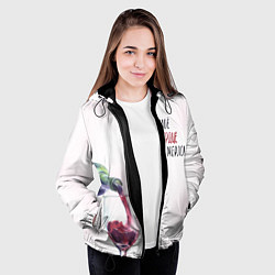 Куртка с капюшоном женская Моё сердце замерло, цвет: 3D-черный — фото 2