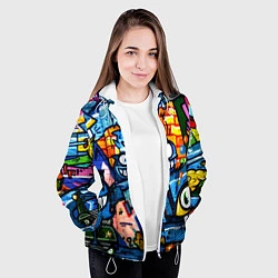 Куртка с капюшоном женская Graffiti Exclusive, цвет: 3D-белый — фото 2