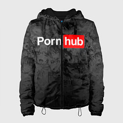 Куртка с капюшоном женская PORNHUB AHEGAO, цвет: 3D-черный