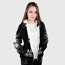 Куртка с капюшоном женская BTS ARMY, цвет: 3D-белый — фото 2