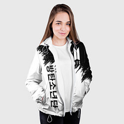 Куртка с капюшоном женская BTS: White & Black, цвет: 3D-белый — фото 2