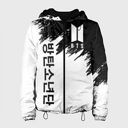 Куртка с капюшоном женская BTS: White & Black, цвет: 3D-черный