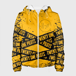 Куртка с капюшоном женская 21 Pilots: Yellow Levitate, цвет: 3D-белый