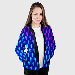 Куртка с капюшоном женская Billie Eilish: Violet Pattern, цвет: 3D-черный — фото 2