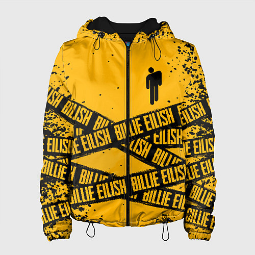 Женская куртка BILLIE EILISH: Yellow Tape / 3D-Черный – фото 1