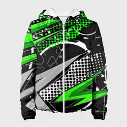 Женская куртка Black and green corners