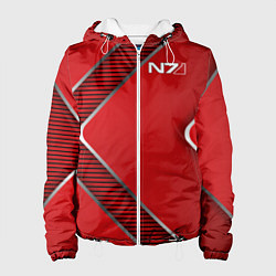Куртка с капюшоном женская Mass Effect N7, цвет: 3D-белый