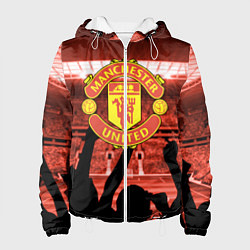 Куртка с капюшоном женская Manchester United, цвет: 3D-белый