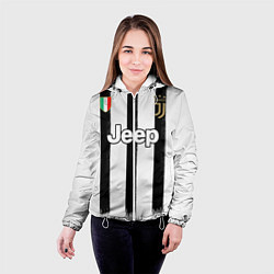 Куртка с капюшоном женская Juventus home 20-21, цвет: 3D-белый — фото 2