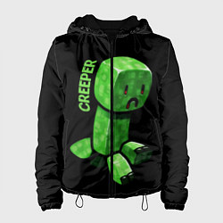 Куртка с капюшоном женская MINECRAFT CREEPER, цвет: 3D-черный