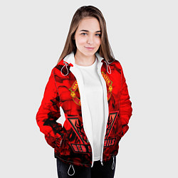 Куртка с капюшоном женская Manchester United, цвет: 3D-белый — фото 2