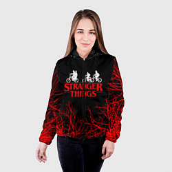 Куртка с капюшоном женская STRANGER THINGS, цвет: 3D-черный — фото 2