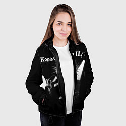 Куртка с капюшоном женская Король и Шут Анархия спина, цвет: 3D-черный — фото 2