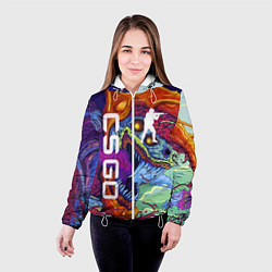 Куртка с капюшоном женская CS GO HYPERBEAST, цвет: 3D-белый — фото 2
