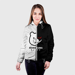 Куртка с капюшоном женская Monokuma, цвет: 3D-белый — фото 2