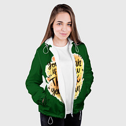 Куртка с капюшоном женская Ты сможешь, если так думаешь, цвет: 3D-белый — фото 2