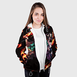 Куртка с капюшоном женская KIMETSU NO YAIBA, цвет: 3D-белый — фото 2