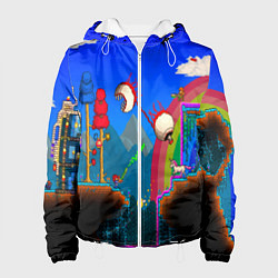 Куртка с капюшоном женская TERRARIA GAME, цвет: 3D-белый