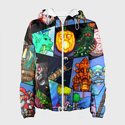 Куртка с капюшоном женская Terraria allpic, цвет: 3D-белый