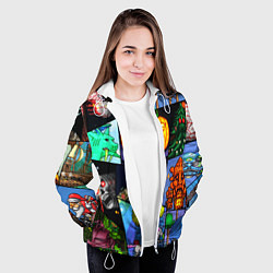 Куртка с капюшоном женская Terraria allpic, цвет: 3D-белый — фото 2