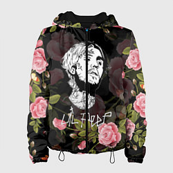 Куртка с капюшоном женская LIL PEEP ROSES, цвет: 3D-черный