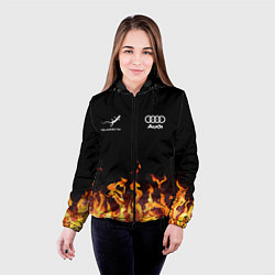Куртка с капюшоном женская Audi Ауди, цвет: 3D-черный — фото 2
