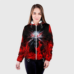 Куртка с капюшоном женская ВЕДЬМАК, цвет: 3D-белый — фото 2