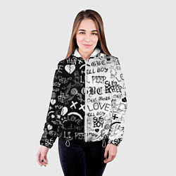 Куртка с капюшоном женская LIL PEEP LOGOBOMBING, цвет: 3D-белый — фото 2