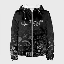 Куртка с капюшоном женская LIL PEEP, цвет: 3D-белый