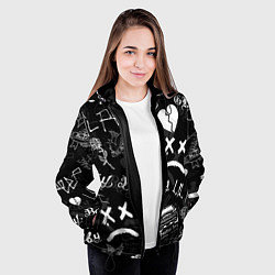 Куртка с капюшоном женская LIL PEEP, цвет: 3D-черный — фото 2