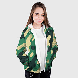 Куртка с капюшоном женская Военный камуфляж, цвет: 3D-белый — фото 2