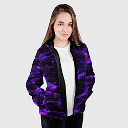 Куртка с капюшоном женская Текстуры, цвет: 3D-черный — фото 2