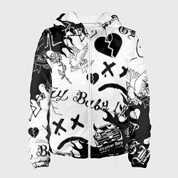 Куртка с капюшоном женская LIL PEEP, цвет: 3D-белый