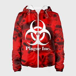 Куртка с капюшоном женская PLAGUE INC, цвет: 3D-белый