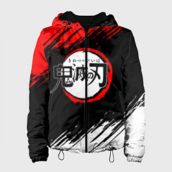 Куртка с капюшоном женская KIMETSU NO YAIBA, цвет: 3D-черный