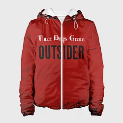 Куртка с капюшоном женская Three days grace Outsider, цвет: 3D-белый