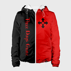 Куртка с капюшоном женская Three Days Grace, цвет: 3D-белый