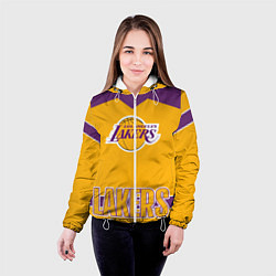 Куртка с капюшоном женская Los Angeles Lakers, цвет: 3D-белый — фото 2