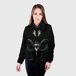 Куртка с капюшоном женская Hollow Knight, цвет: 3D-черный — фото 2